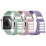 Osochic Kids Bands for Apple Watch - PFAS-FREE Breathable Washable Nylon Loop Adjustable Strap Compatible with iWatch Series 11/10/9/8/7/6/5/4/3/SE 2-38mm 40mm 41mm 42mm Boy Girl Small Wrist, 3 Pack