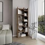 agnixnaf 6 Tier Bookcase 67" H, Brown Bookshelves Storage, Modern, for HomeOffice