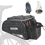 Febabilo Bike Bags for Bicycle Rear Rack - 10L EVA Hard Shell Waterproof 3-in-1 Ebike Trunk Cargo Pannier Bag with Reflective Strip & Shoulder Strap for Commuter Travel Outdoor Cycling Accessories