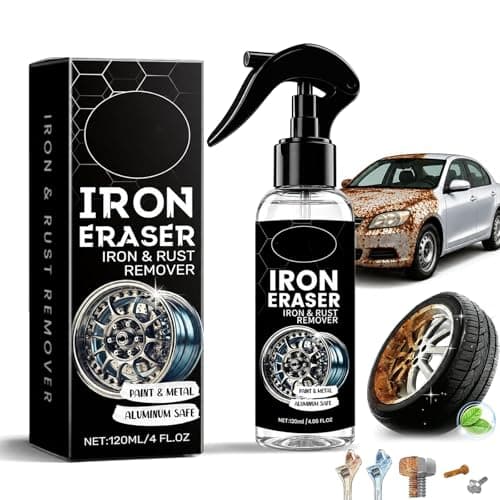 Iron Eraser Rust Remover Spray, Iron Eraser Iron and Rust Remove for Car Wheels and Paint Fast Acting Rust and Brake Dust Remover, Professional Automotive Surface Cleaning (1pcs)