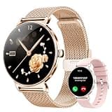 taopodo Smart Watches for Women, 1.27" AMOLED Health Fitness Tracker with Bluetooth Calling (Answer/Make Calls), 120+ Sports Modes, Timer, IP68 Waterproof Watch for Android/iPhone (Rose Gold)