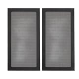2Pcs 5.5 x 11.0in PC Case Dust Mesh Filter, PVC Magnetic Computer Case Fan Mesh Cover Grills PC Cooler Filter with Magnetic Frame Strip for Power Supply Fan Vent (Black)