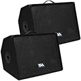 Seismic Audio - Pair of 12" Floor Monitors Studio, Stage, or Floor use - PA/DJ Speakers - Bar, Band, Karaoke, Church, Drummer use