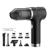 YIKEXINCHEN Handheld Vacuum Cordless Rechargeable,Portable Small Car Vacuum Cleaner with 4 Modes & 8000PA High Power Motor 3 Filter,7-in-1 Cleaning Kit for Home Office Car Pet (Gray)