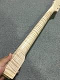 AAAA 24 Frets 25.5inches Satin Flame Maple Electric guitar Neck parts Lock nut