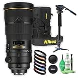 Nikon AF S NIKKOR 300mm f/2.8G ED VR II Super Telephoto Lens for Nikon F Mount Cameras Fast Autofocus (2186) + 52mm Lens Kit + Cleaning Kit (10pc Bundle)