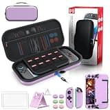 Auarte [Charge Inside Switch 2 Carrying Case for Nintendo Switch 2 Console 2025 / Switch Original/Switch OLED, Slim Travel Carry Case for Switch 2 Accessories with 10 Game Card Storage