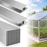 Zonon 20 Pcs 2ft Lenghth Aluminum H Connectors, Fits 10mm Wall Greenhouse Panels – Join Two Polycarbonate or Twinwall Panels, Dustproof & Rainproof for Greenhouses, Sunrooms, and Canopies