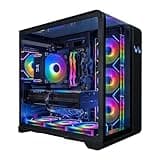 HYPER CYBER Phantom Gaming PC Desktop Computer, AMD Ryzen 9 9950X3D, GeForce RTX 5060 TI 16GB, 32GB DDR5, 1TB SSD, Tower Fan Black, Windows 11 Home, RGB Lighting, WiFi, Ready to Use