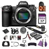 Nikon Z6 III Mirrorless Camera 24.5MP EXPEED 7 6K Video Bundle with Replacement Battery + Charger EN-EL20 + Cleaning Kit + Flexible Vlogging Tripod + 64GB Memory Card + Backpack + More