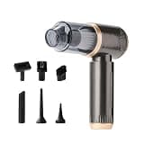4-in-1 Cordless Handheld Vacuum Cleaner, Car Vacuum Portable Cordless Handheld Vacuum Cleaner with HEPA Filters, Strong Cyclonic Suction, Effortlessly Handles Car,Office,Home & Pet Cleaning,128 Grey