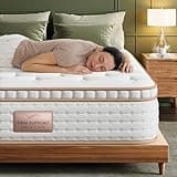 QMDJECKERO 2 Full Mattress Firm - 14 Inch Hybrid Mattress with Ideal Lumbar Support and Reinforced Edges - Back Pain Relief, Motion Isolation - CertiPUR-US, Fiberglass-Free, 365-Night Trial