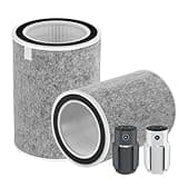 2 Pack HP202 HP302 Replacement Filter Compatible with Shark HP201 HP202 HP302 HP301 HC502 AP1000 MAX, Clean Sense iq Air Purifier, 99.98% Particles Part # HE2FKBAS, HE2FKBASMB, Grey