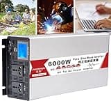 4000 to 8000 Watt Pure Sine Wave Power Inverter DC 12V to 220V Car Plug Adapter Converter with AC Outlets Charger 8000W-48Vto110V(6000W,12Vto220V)