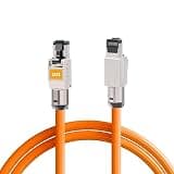 Davonpha Cat8 40Gbps/2000MHz SFTP LAN Cable, 23AWG Pure Copper, 1m, Oranges
