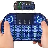 7Color Mini Keyboard i8 (No Battery) 2.4G Air Mouse Wireless Keyboard with Touchpad, Rechargeable Handheld Remote for Smart TV, Android TV Box, KODI, Raspberry Pi, PC