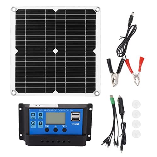 Solar Panel Kit Semi Flexible Monocrystalline 12W 12V Portable Solar Charger - IP65 Waterproof, 100A Controller, Ideal for RV and Camping