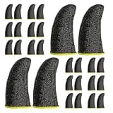 PLAFOPE Gaming Finger Sleeves Anti-Sweat 100 Pairs Ultra-Thin Silver Fiber Finger Caps with High Sensitivity for Mobile Phones and Controllers for Gamers and Players