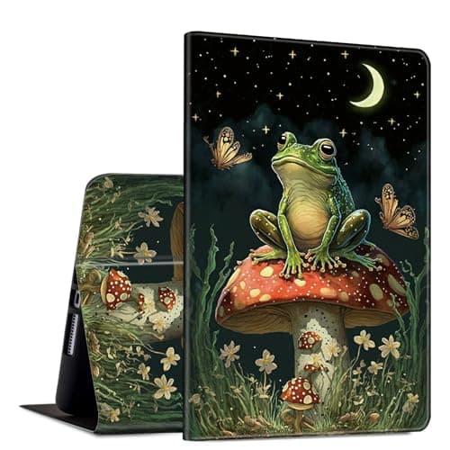 GYSYSQSH for iPad Pro 13 Inch Case M4 2024 (7th Generation) Slim PU Leather Slim Adjustable Stand Smart Cover with Auto Wake/Sleep for iPad Pro 2024 Model (A2925/ A2926/A3007), Mushroom Frog
