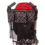 J.L. Childress Disney Baby Cups 'N Cargo Stroller Caddy Organizer with Cup Holder - Stroller Accessories Bag, Travel Essential, Mesh Storage Attachment, Universal Fit - Mickey Mouse, Black