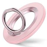 SYNCWIRE Magnetic Phone Ring Holder for MagSafe, 360° Rotation Cell Phone Grip Stand Finger Ring Kickstand Two-Sided Magnet Compatible with iPhone 17 Pro Max 16 15 14 13 12 MagSafe Accessories
