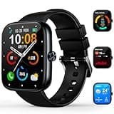 MFVLP Smart Watch for Men Women, 1.83" HD Touchscreen Fitness Watch with Bluetooth Call&Message Notifications, 110+Sport Modes, 24/7 Heart Rate/Sleep Monitor, IP68 Waterproof for Android iOS, Black