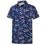 Cuddomper Boys Golf Polo Shirts Hawaiian Clothes Fashion Games Console Short Sleeve 5 Years 6 Years Kids Neon Cool School Uniform