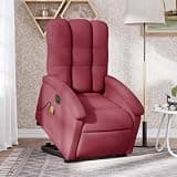 HBFDSFG Electric Stand up Massage Recliner Chair for Elderly with Power Lift, 6 Massage Points, 135 Degree Recline, Fabric Side Pocket