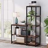 Tribesigns 5-Tier Bookshelf, Ladder Corner Bookshelves Etagere Bookcase, 8 Shelves Display Rack Storage Shelf for Living Room Home Office