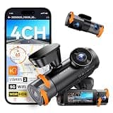 Vantrue N5S 4 Channel 360 Degree 2.7K Dash Cam, 4CH STARVIS 2 Night Vision, 2.7K+1080P*2+1440P Front Rear Inside Dashcam, 24/7 Buffered Parking Mode, WiFi, Voice Control, Dual GPS, Support 1TB Max
