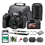 Nikon Z50II Mirrorless Digital Camera with NIKKOR Z DX 16-50mm f/3.5-6.3 & 50-250mm f/4.5-6.3 VR Lenses Bundle with 64GB Memory Card + Cleaning Kit + More