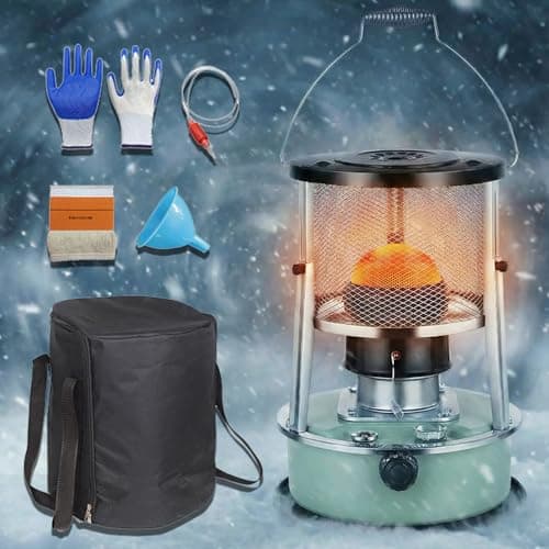 Non Electric Heaters for Indoor - 2026 Upgrade 9000 Btu(Lasts 18 H) Portable Kerosene Heater for Large Rooms, with Cooking Func, for Power Outages & Emergency Heat, Camping, Home (#C)