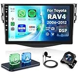 Rimoody 9 Inch Car Stereo for Toyota RAV4 2006-2012, Wireless CarPlay Android Auto MP5 Player with IPS Touchscreen Bluetooth FM/RDS DSP Vi-Link You-Tube Mirror Link, Backup Camera SWC