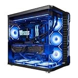 HYPER CYBER Colossus Gaming PC Desktop Computer, AMD Ryzen 7 7800X3D, GeForce RTX 5070 TI 16GB, 64GB DDR5, 4TB SSD, Tower Fan Black, Windows 11 Home, RGB Lighting, WiFi, Ready to Use