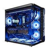 HYPER CYBER Phantom Gaming PC Desktop Computer, AMD Ryzen 7 9800X3D, GeForce RTX 5070, 32GB DDR5, 2TB SSD, Tower Fan Black, Windows 11 Home, RGB Lighting, WiFi, Ready to Use