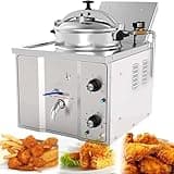 NIKAIDD Electric Countertop Pressure Fryer,304 Stainless Steel,Commercial Air Fryer for Chicken and Fish,Ideal for Restaurants and Snack Shops