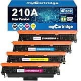 210A Toner Cartridges 4 Pack (with Chip) Compatible Replacement for HP 210A 210X for Color Laserjet Pro MFP 4301fdw 4301fdn Pro 4201dw 4201dn Series Printer Ink W2100A W2100X High Yield (BCMY, 4-Pack)
