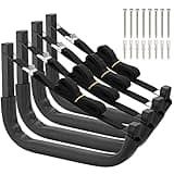 Kayak Storage Hooks, Wall Mount Garage Canoe Storage Hangers for Kayaks or Paddleboards, Heavy Duty Wall Rack (150LBS Capacity)