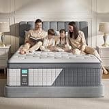 Queen Mattress, 14 Inch Luxury Hybrid Mattress, ( 2026 Upgraded ) 7-Zone Pocket Springs, Cooling Memory Foam, Medium Plush, Reinforced Edge Support for Bigger & Heavy People and Side & Back Sleepers