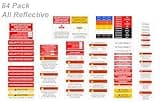 2020 NEC Reflective 84 Labels Value Pack Premium Solar PV System Labels UV Resistant Solar PV Stickers Photovoltaic System Warning Label Durable UV Ink Printed