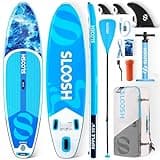 SLOOSH Inflatable Stand Up Paddle Board, 10'6" Paddle Boards with Premium Accessories, Non-Slip EVA Deck, Ultra-Light Carry Bag Pump, Ripple SUP for Youth & Adults of All Skill Levels