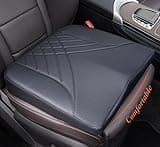 kingphenix Premium Car Seat Cushion, Memory Foam Driver Seat Cushion to Improve Driving View- Coccyx & Lower Back Pain Relief - Seat Cushion for Car, Truck, Office Chair (Leather Black)