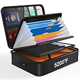 Noiposi Document Organizer with 5200℉ Heat Insulated,15.0"x11.0"x4.3" Water Resistant and Fireproof Document Box,Portable Home Travel Safe Storage Box for Important Documents,File