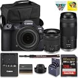 Canon EOS R6 Mark II Mirrorless Camera RF24-105mm F4-7.1 is STM & RF 75-300mm f/4-5.6 Lens Kit, Full-Frame Hybrid Camera, 24.2 Megapixel CMOS Sensor + 128GB Card + Camera Case