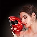 XANBYYE Red Light Mask for Face, 7 Modes Red Light Face Mask, Rechargeable Silicone Facial Mask, Soft Flexible Cordless Skin Care Device, Lightweight Portable for Home & Travel