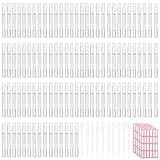 Olutacot 110 Pcs 3 ml Empty Cuticle Oil Pen Transparent Twist Pen Empty Nail Oil Pen with Brush Tip Cosmetic Container Applicator for Homemade Nail Oil, Lip Gloss, Eyelash Growth Liquid, White