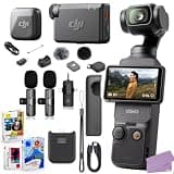 DJI Osmo Pocket 3 Mic Mini Compact Wireless Microphone System Bundle + Additional 2X Wireless Microphone System, Photo/Video Editing Software (22 Items)