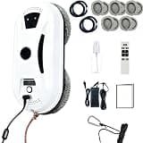 IRTANG Automatic Window Cleaning AI Robot, Electric Window Cleaner, Dual Rotating Pads,90W High Power, 20-Min Backup Battery & Remote Control for Glass, Mirrors, Smooth Tiles