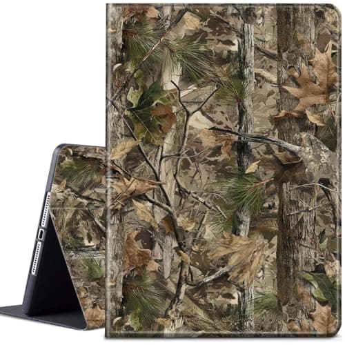 for 10.1" Amazon Kindle Fire HD 10 Tablet Case (13th Generation, 2023 Release), PU Leather Multi-Angle Anti Slide Stand Smart Cover Case with Auto Wake/Sleep,Camo Tree Branch