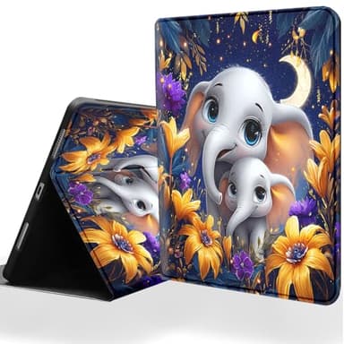 DSRGRGFDJ Tablet Case for Samsung Galaxy Tab S8/S7 11 Inch 2022/2020 Model (SM-X700/X706/T870/T875/T878),Auto Wake/Sleep and Multi-Angle Adjustable Stand Cover - Elephant Flower